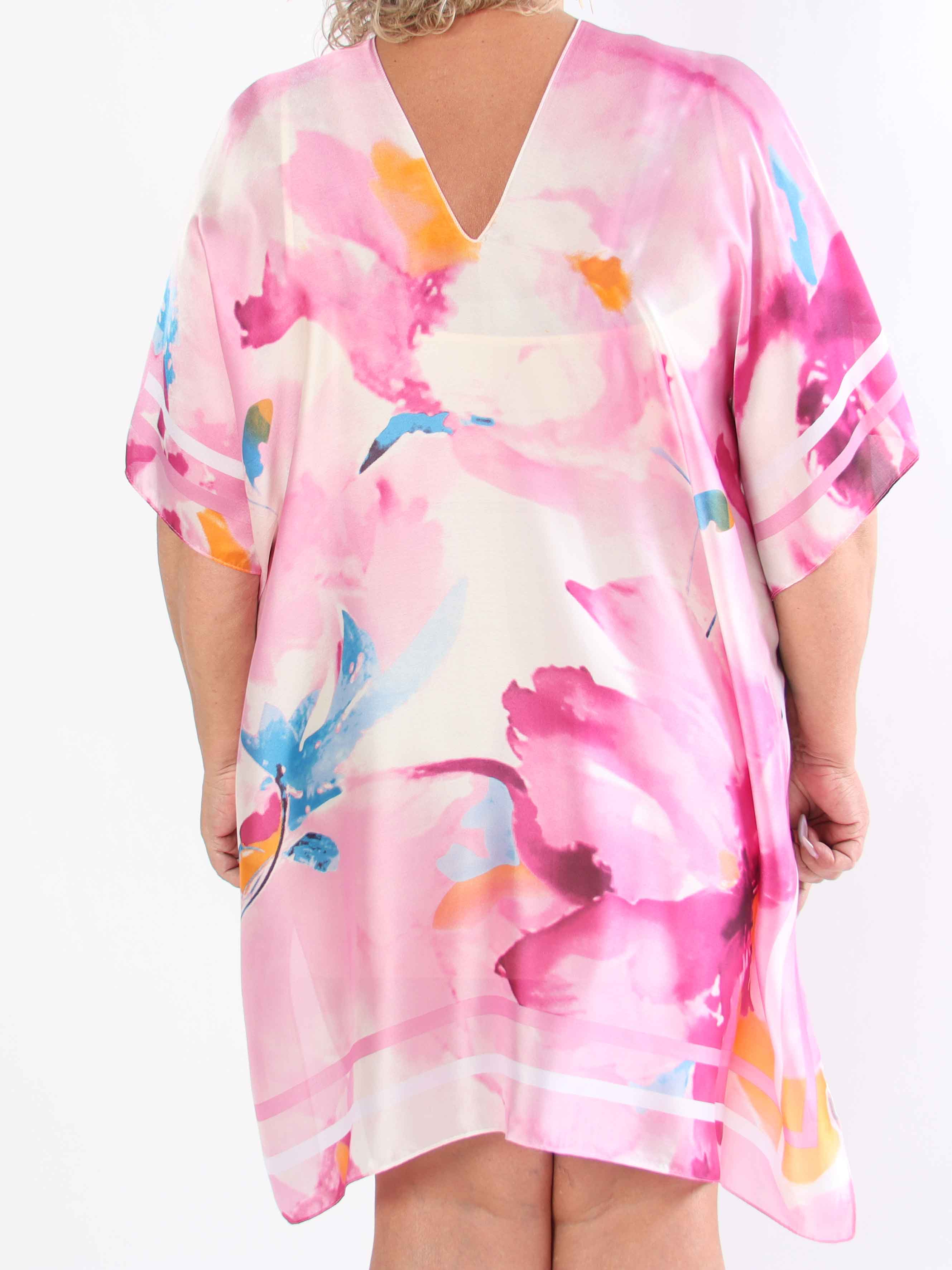 Maggie - Plus size-tunika i mjuk viskos och siden